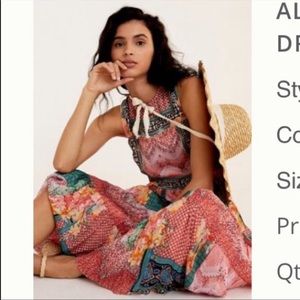 Anthropology dress Alessandra maxi 8p